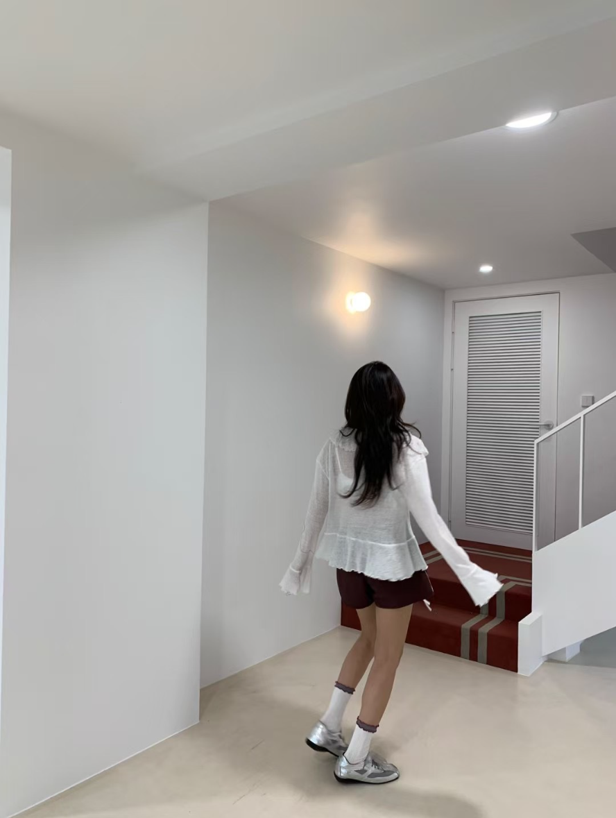 【即納】エアリーフリルシアーカーディガン