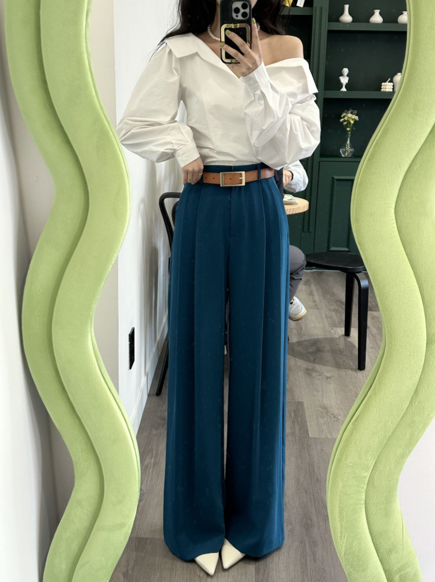 【即納 2/6(金)PM12:00～販売START】アシンメトリーカラー デザインシャツ