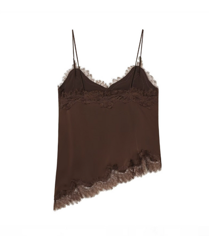 【即納】レースサテンキャミ