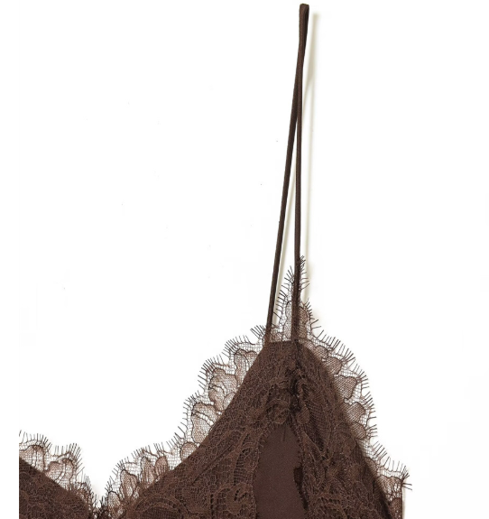 【即納】レースサテンキャミ