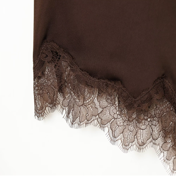 【即納】レースサテンキャミ