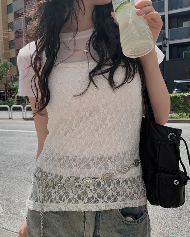 【新作 4/3(金)PM12:00～販売START】レースキャミトップス