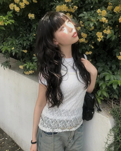 セット対象 | 2BUY10%OFF   【即納】レースキャミトップス