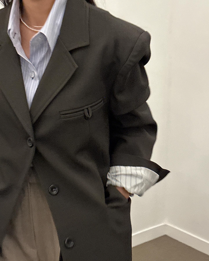 新作【即納】クラシックオーバーシルエットテーラードジャケット