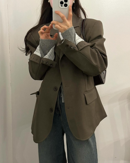 新作【即納】クラシックオーバーシルエットテーラードジャケット