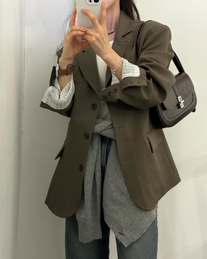 新作【即納】クラシックオーバーシルエットテーラードジャケット