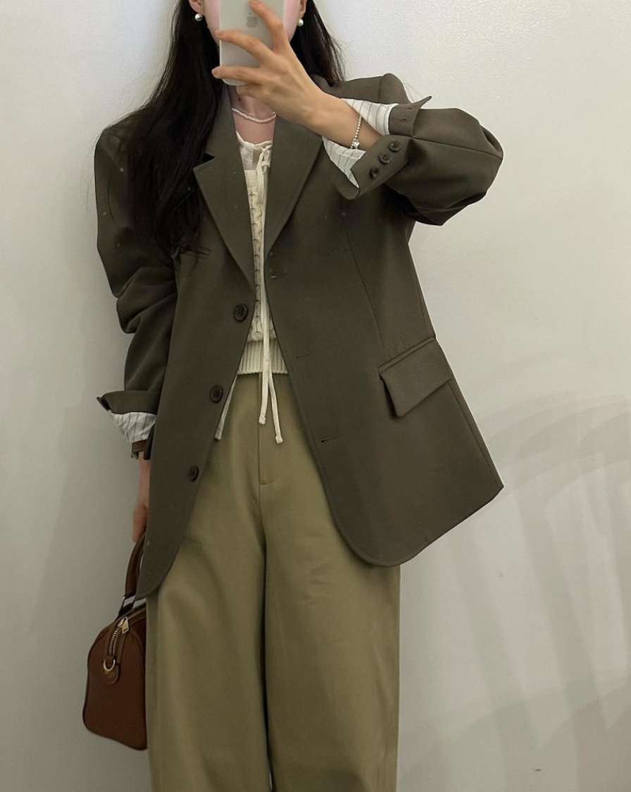 新作【即納】クラシックオーバーシルエットテーラードジャケット