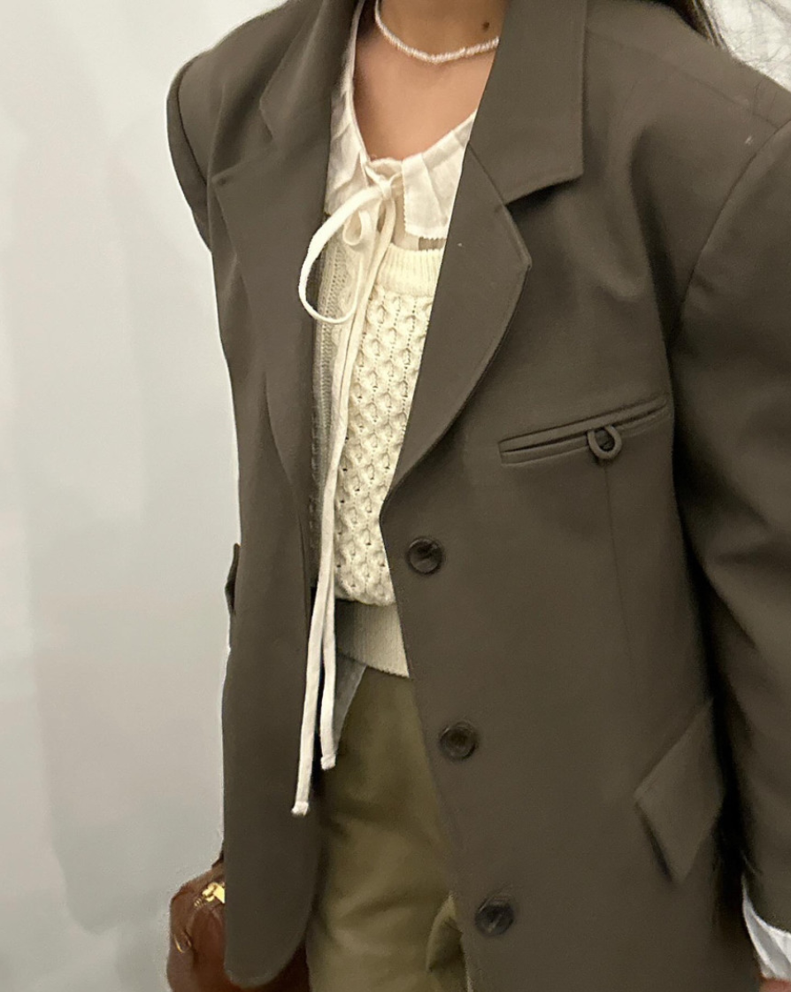 新作【即納】クラシックオーバーシルエットテーラードジャケット