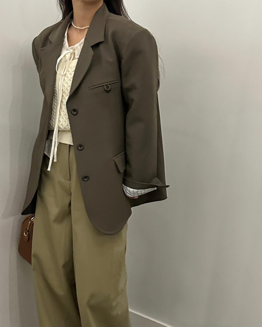 新作【即納】クラシックオーバーシルエットテーラードジャケット