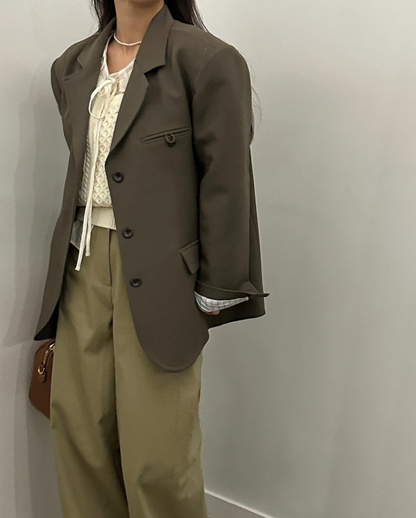 新作【即納】クラシックオーバーシルエットテーラードジャケット