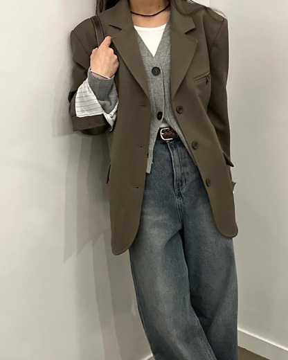 新作【即納】クラシックオーバーシルエットテーラードジャケット