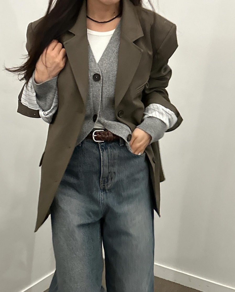 新作【即納】クラシックオーバーシルエットテーラードジャケット