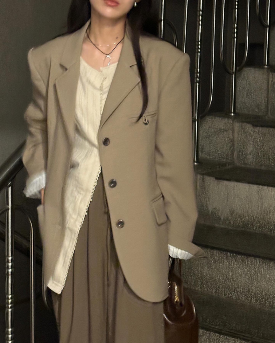 新作【即納】クラシックオーバーシルエットテーラードジャケット