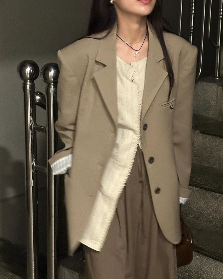 新作【即納】クラシックオーバーシルエットテーラードジャケット