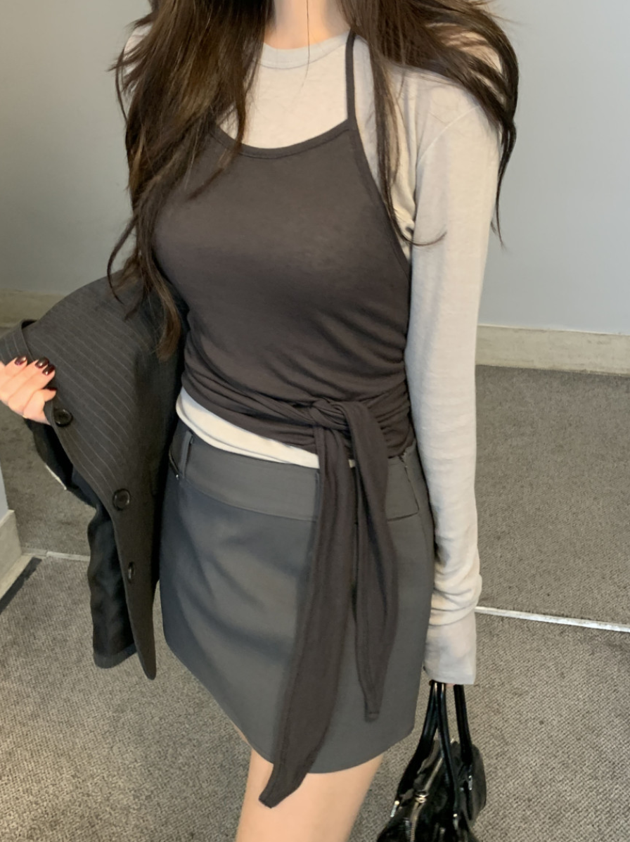 新作【即納】レイヤードリボンキャミトップス