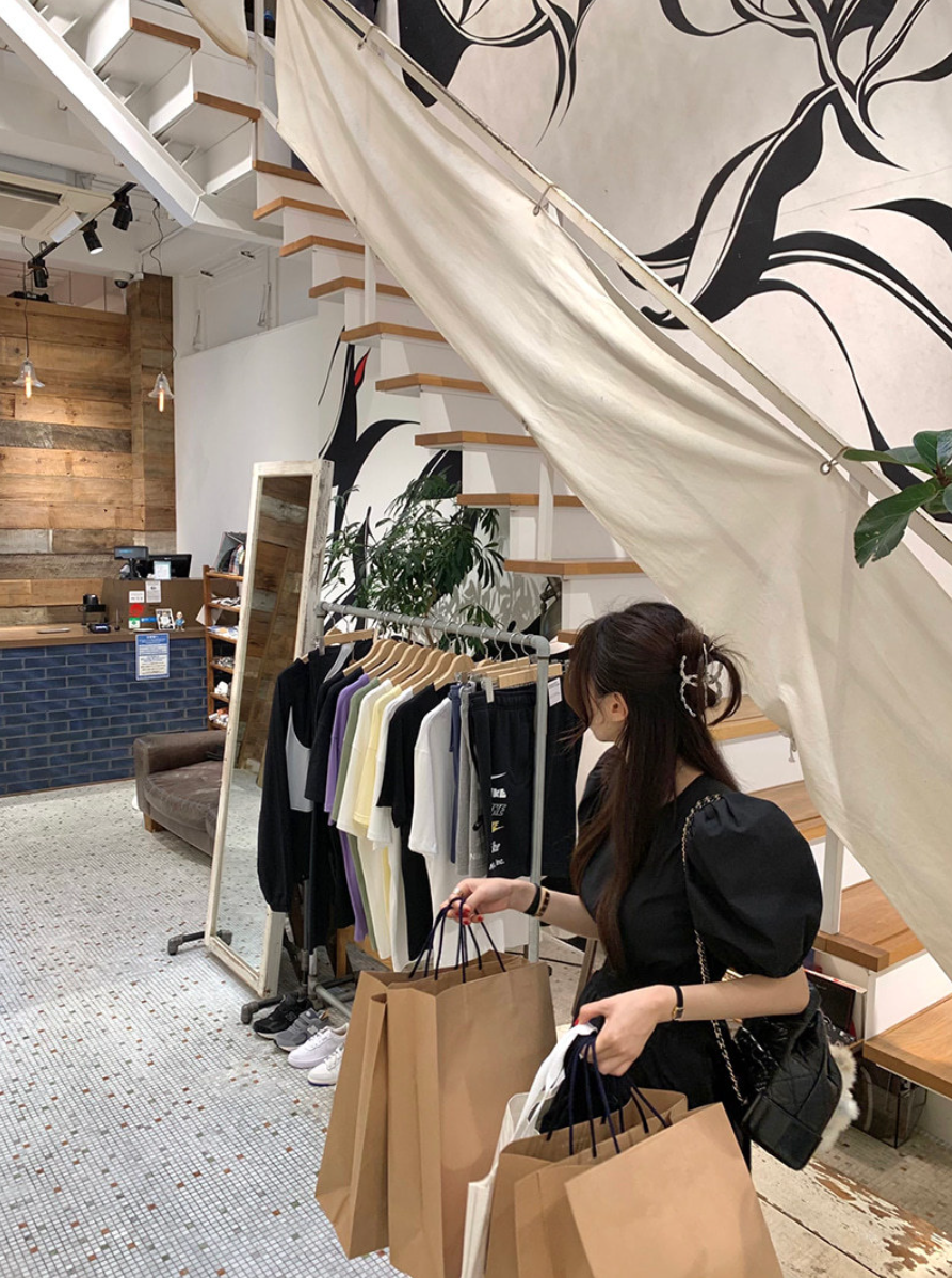 【一部即納】ウエストシャーリング パフスリーブワンピース