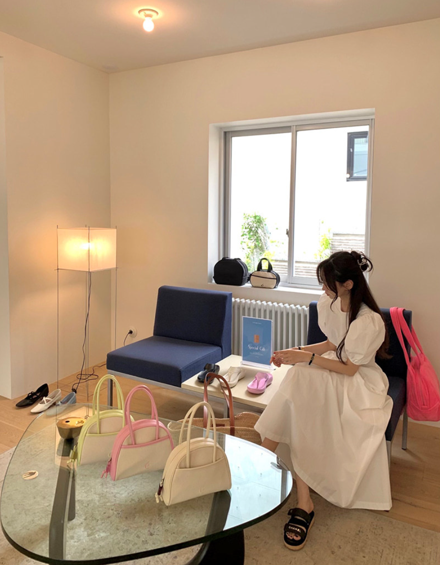 【一部即納】ウエストシャーリング パフスリーブワンピース