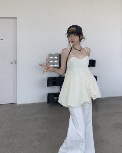 新作【即納 7/10(金)12:00～販売START】バルーンシルエットキャミチュニックトップス