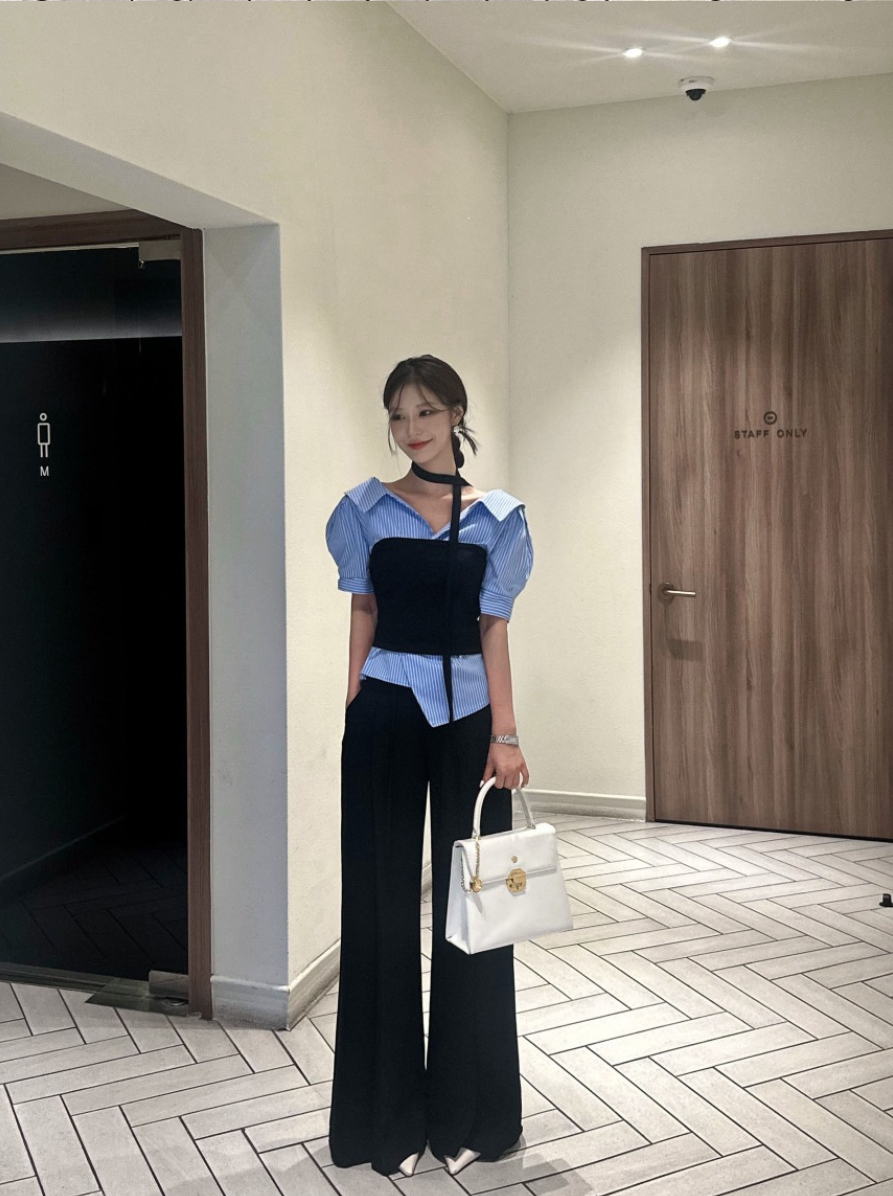 新作【即納 5/22(金)12:00～販売START】アシメオープンカラーシャツ