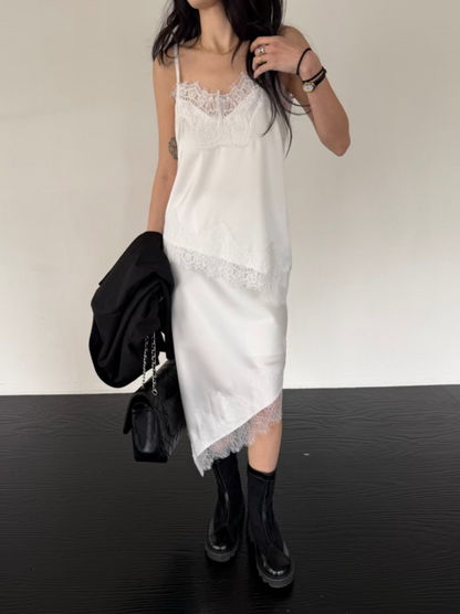 週末限定2BUY10%OFF｜新作【即納 6/19(金)12:00～販売START】レーストリム サテンキャミソール
