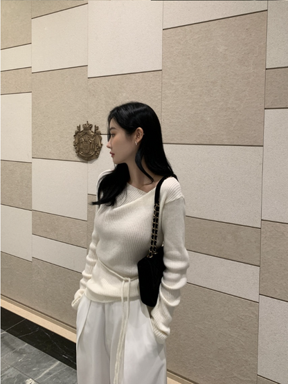 新作【即納 8/28(金)12:00～販売START】ドレープニットトップス
