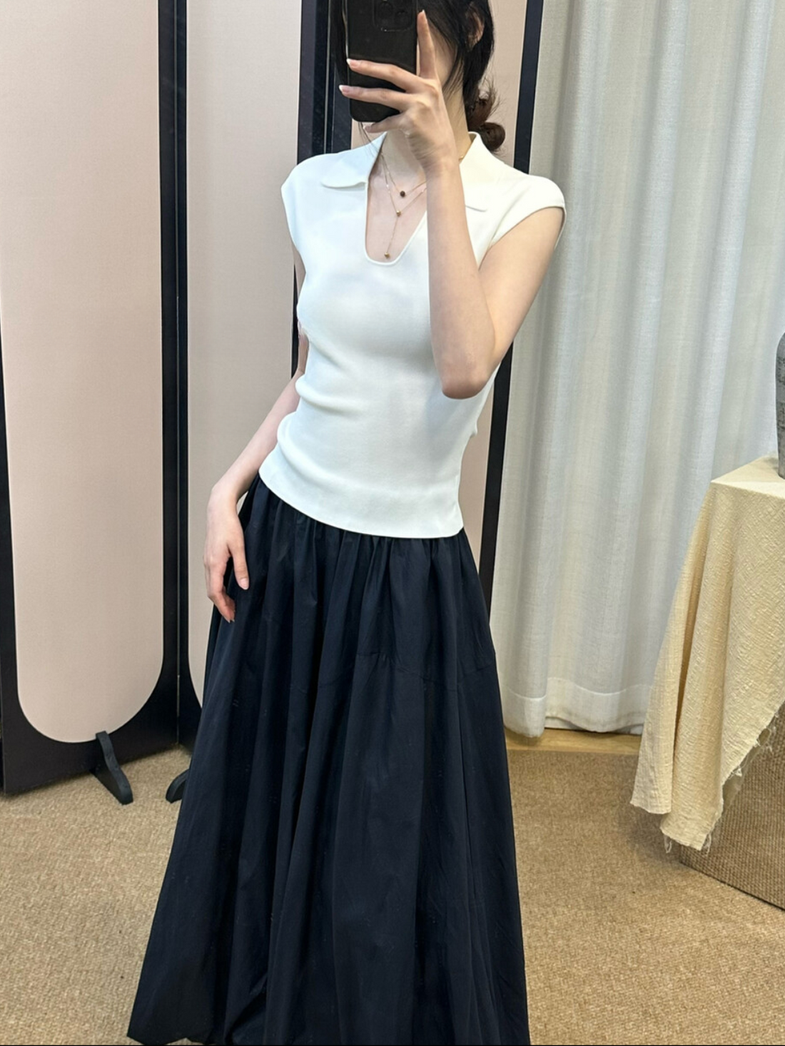 \ Limited Collection♡ /【即納】ノースリーブポロニット