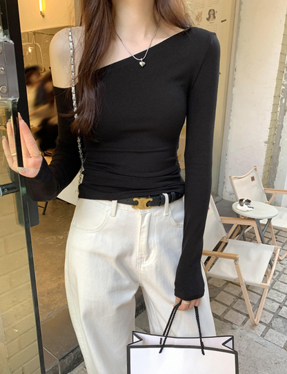 ［ CALEN × BLACKOUT ］ワンショルダータイトトップス ‐ Bellissima