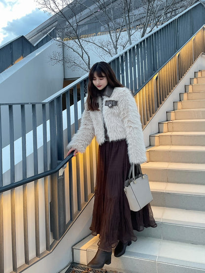 【即納 1/9(金)12:00～販売START】フェイクレザーカラーファージャケット