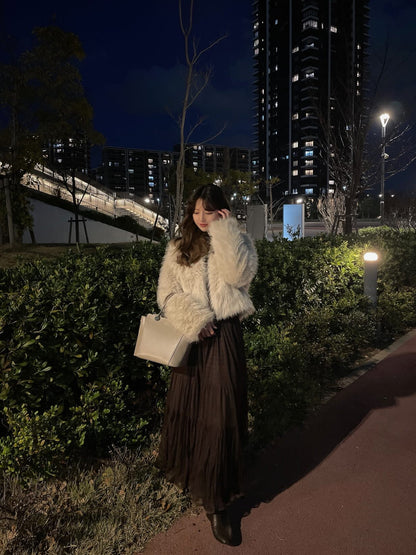 【即納 1/9(金)12:00～販売START】フェイクレザーカラーファージャケット