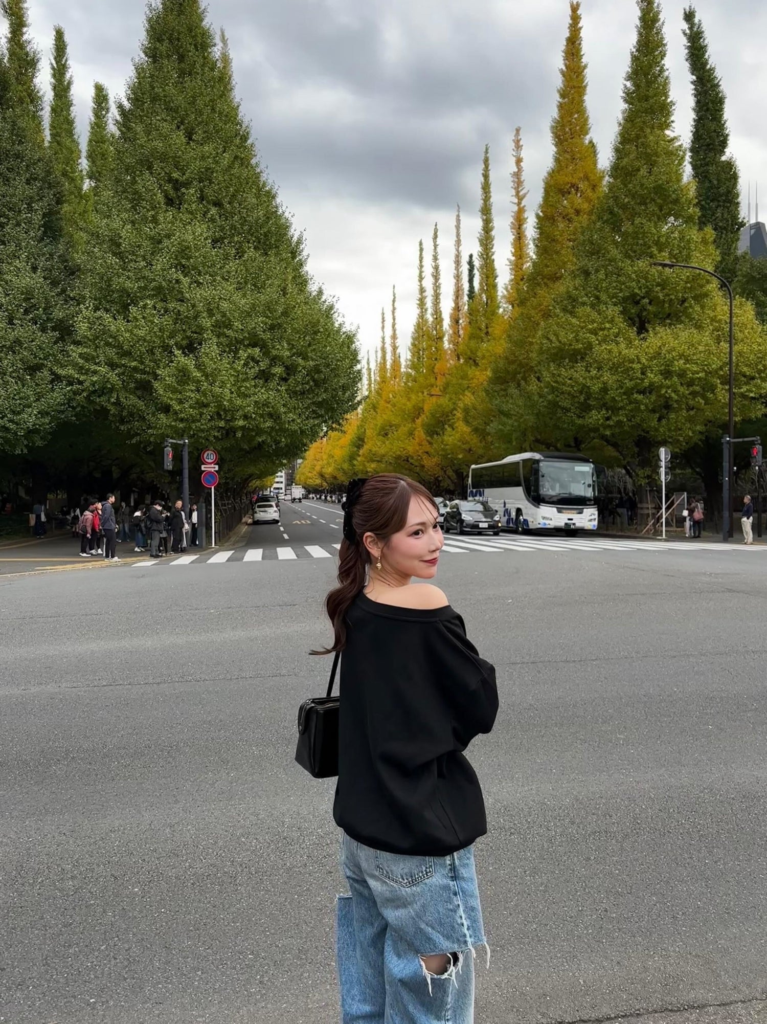 【即納】ワンショルスウェットトップス