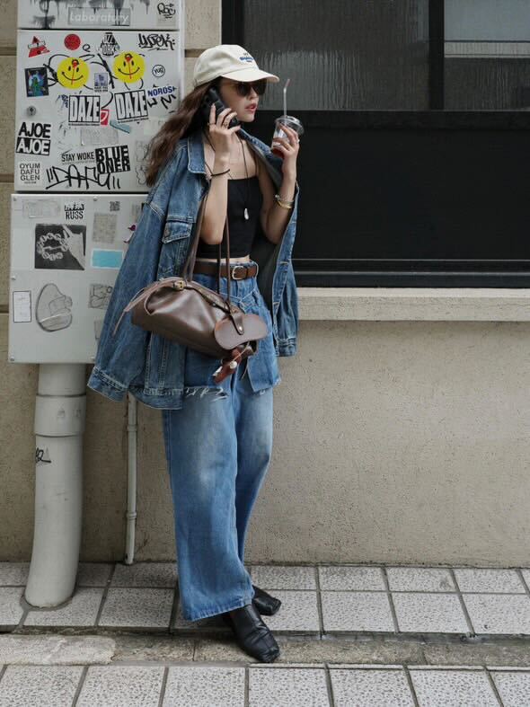 [ Influencer Recommend ] レイヤードデザインデニムパンツ