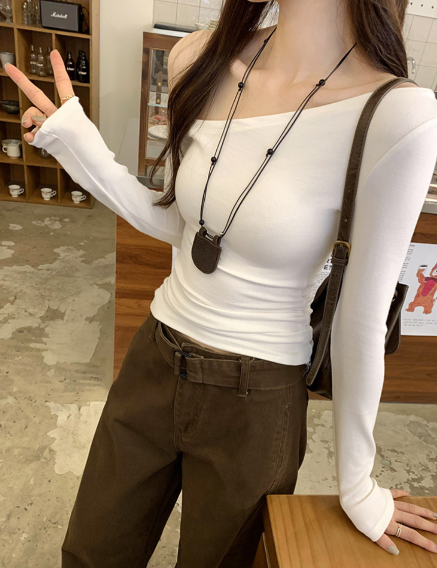 ［ CALEN × BLACKOUT ］ワンショルダータイトトップス ‐ Bellissima