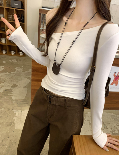 ［ CALEN × BLACKOUT ］ワンショルダータイトトップス ‐ Bellissima