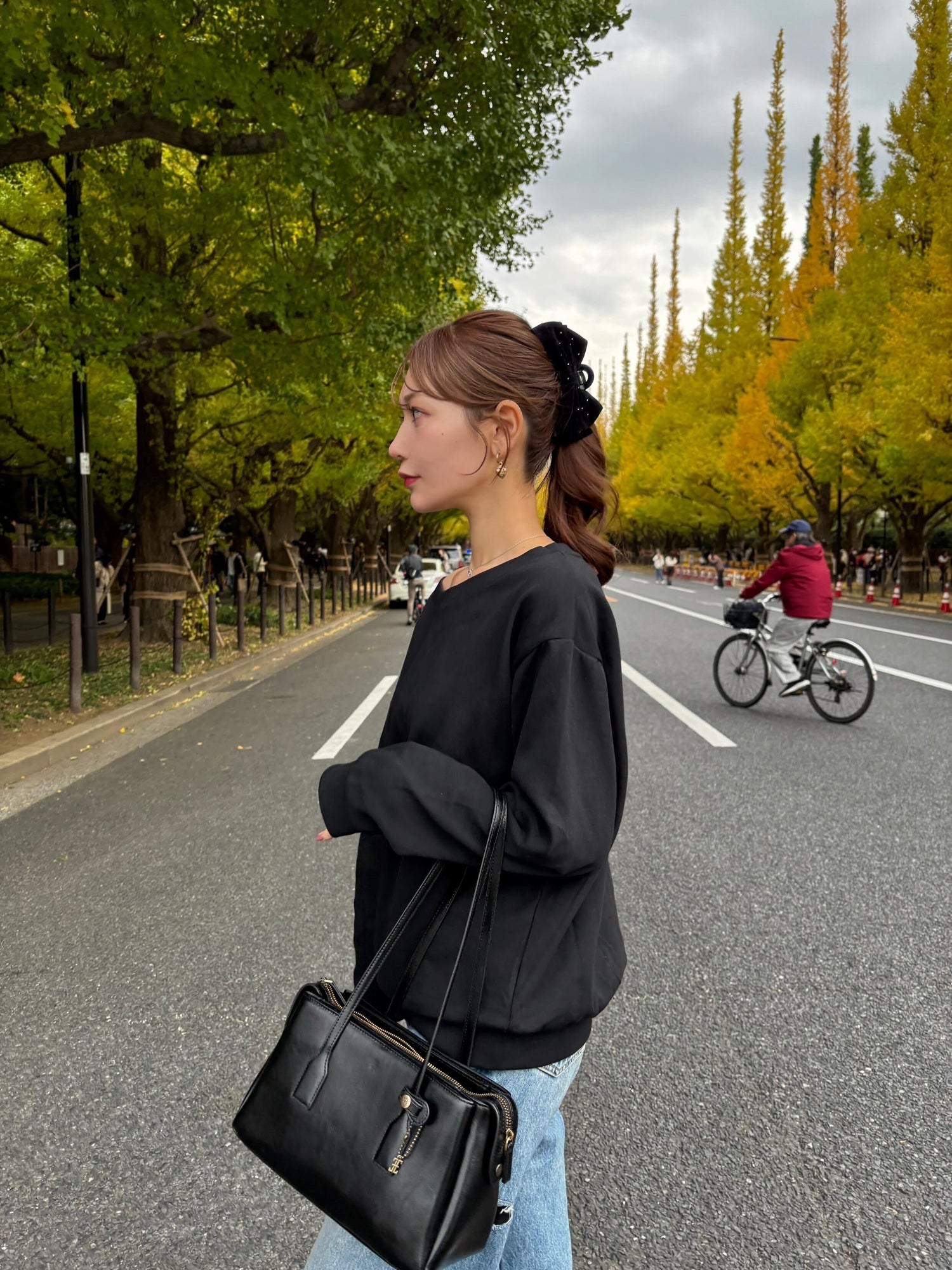 【即納】ワンショルスウェットトップス