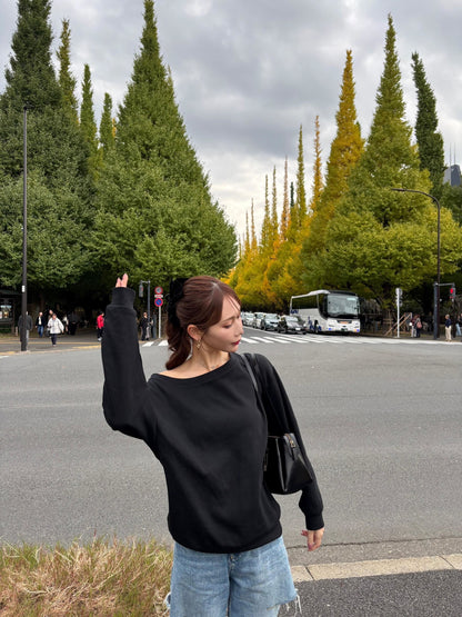 【即納】ワンショルスウェットトップス