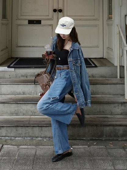 [ Influencer Recommend ] レイヤードデザインデニムパンツ