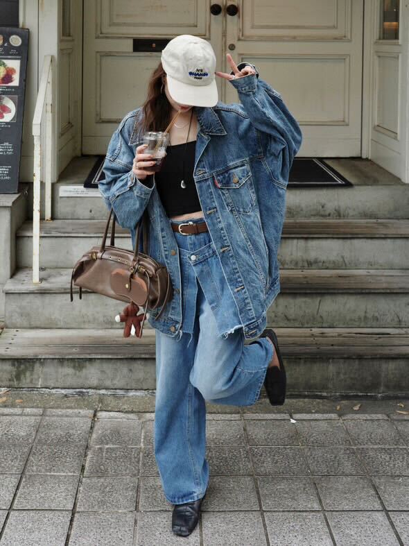 [ Influencer Recommend ] レイヤードデザインデニムパンツ