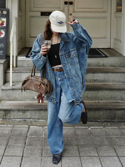 [ Influencer Recommend ] レイヤードデザインデニムパンツ