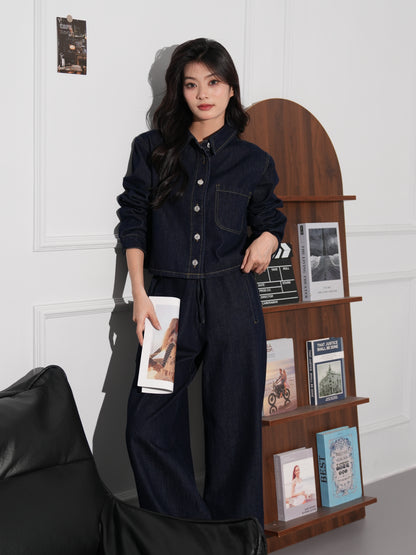 カジュアルデニムセットアップ