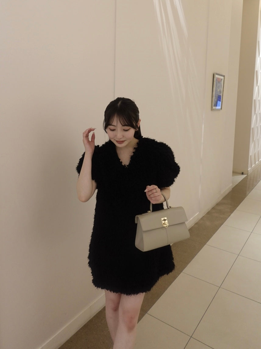 [ Influencer Recommend ]【即納】パフシャギーミニワンピース