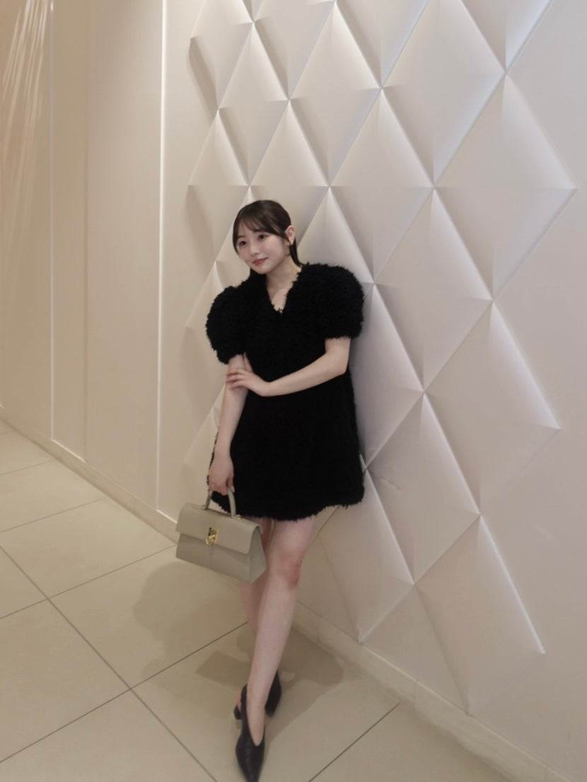 [ Influencer Recommend ]【即納】パフシャギーミニワンピース
