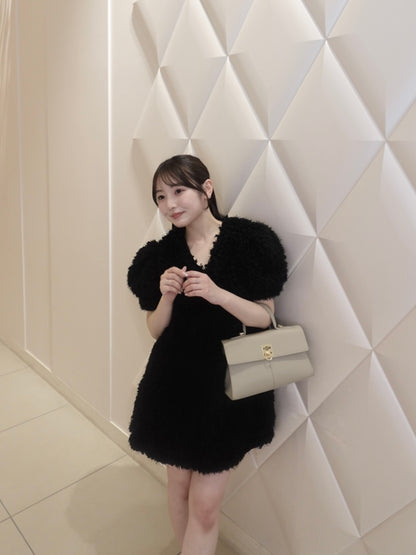 [ Influencer Recommend ]【即納】パフシャギーミニワンピース