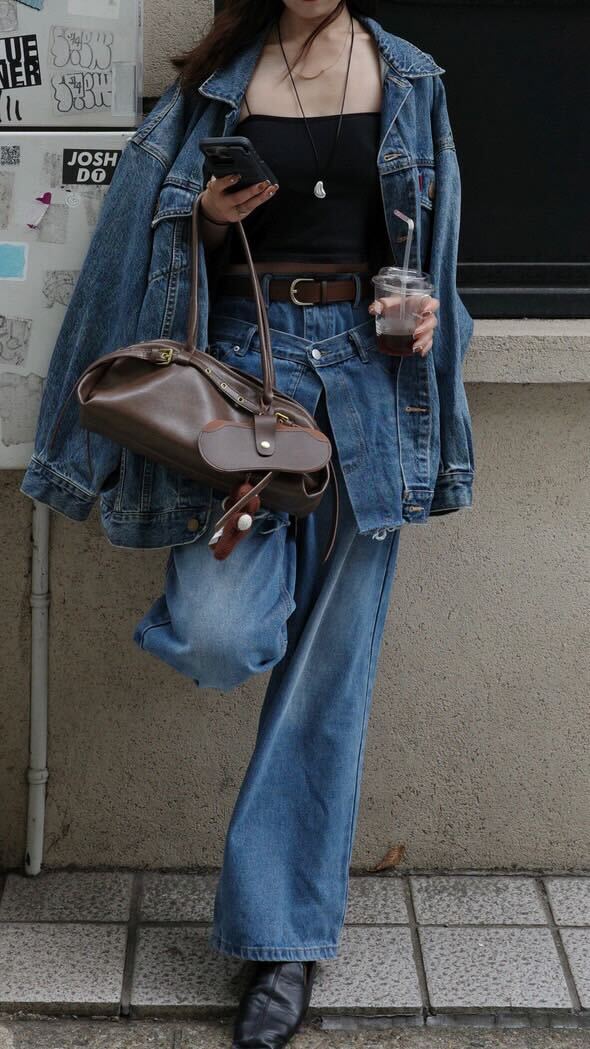 [ Influencer Recommend ] レイヤードデザインデニムパンツ