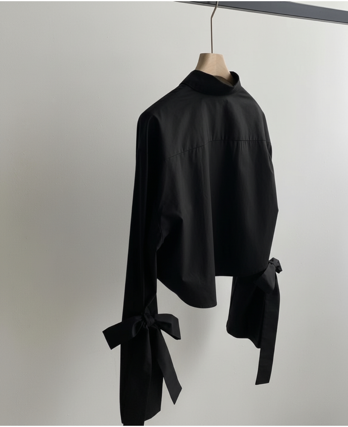 【即納】スリーブリボン ブロードブラウス