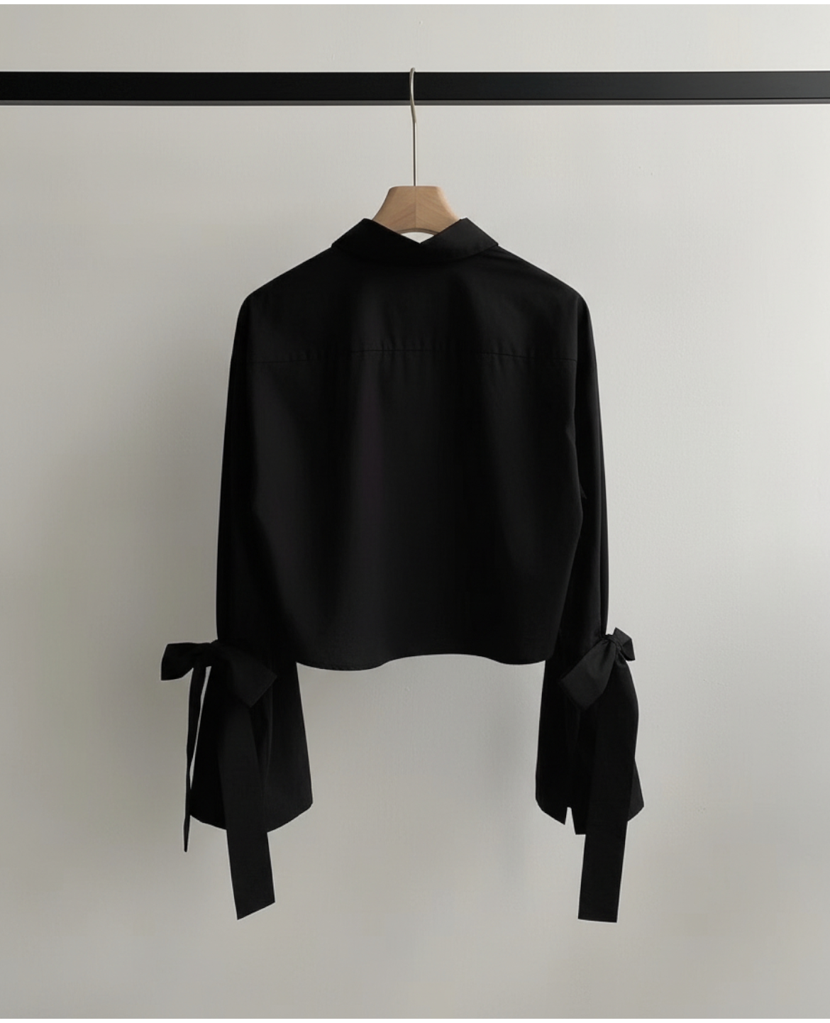 【即納】スリーブリボン ブロードブラウス