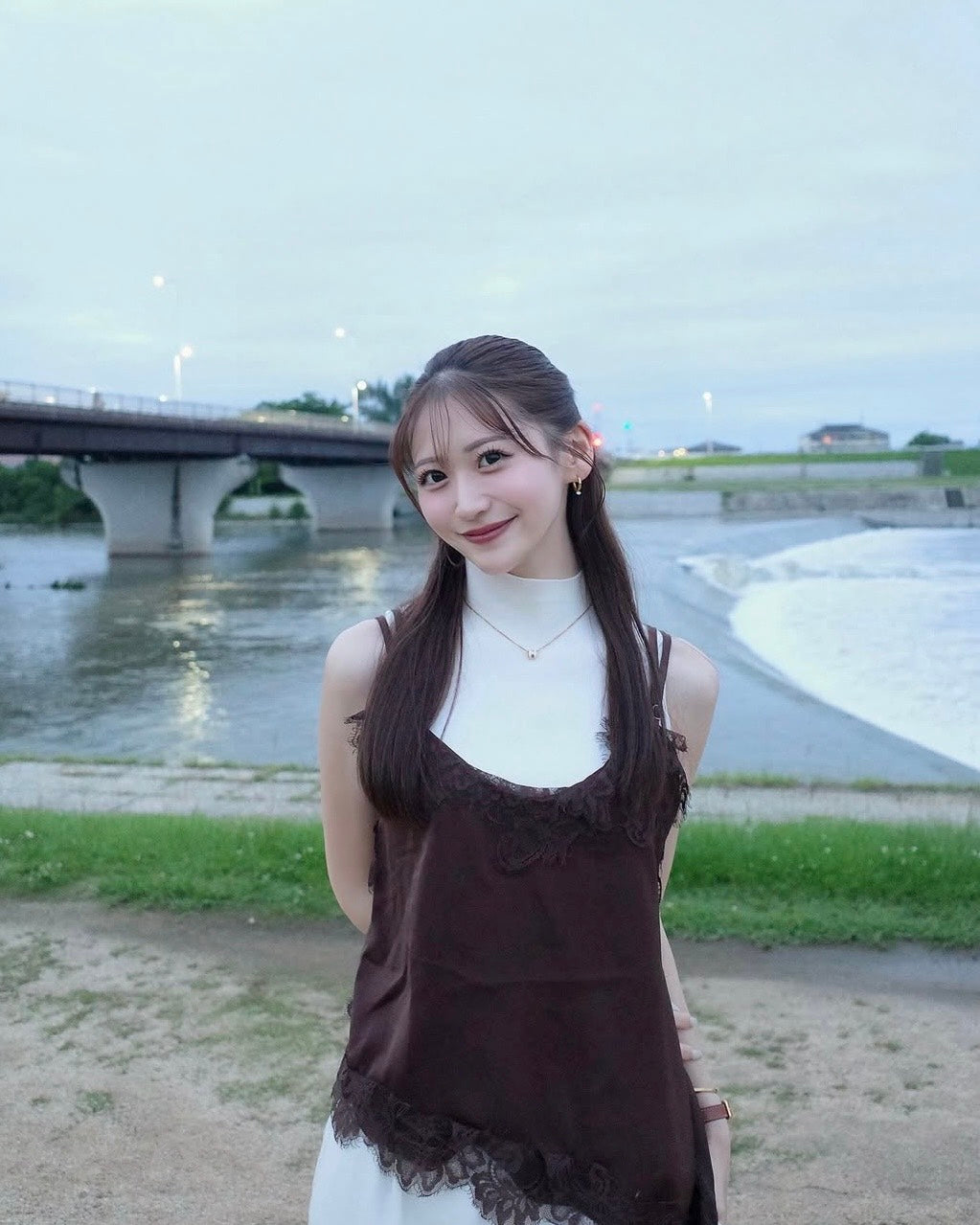 [ Influencer Recommend ]【即納】レースサテンキャミ