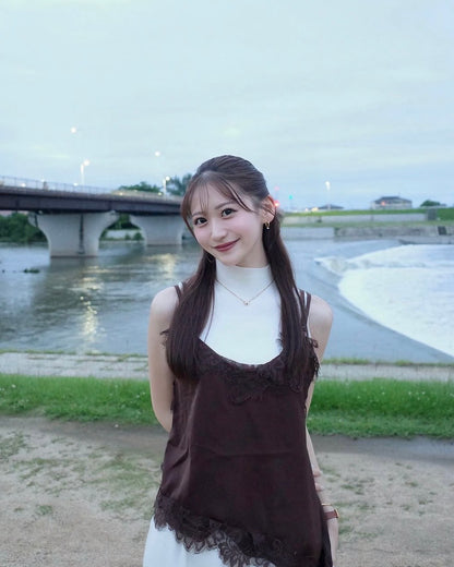 [ Influencer Recommend ]【即納】レースサテンキャミ