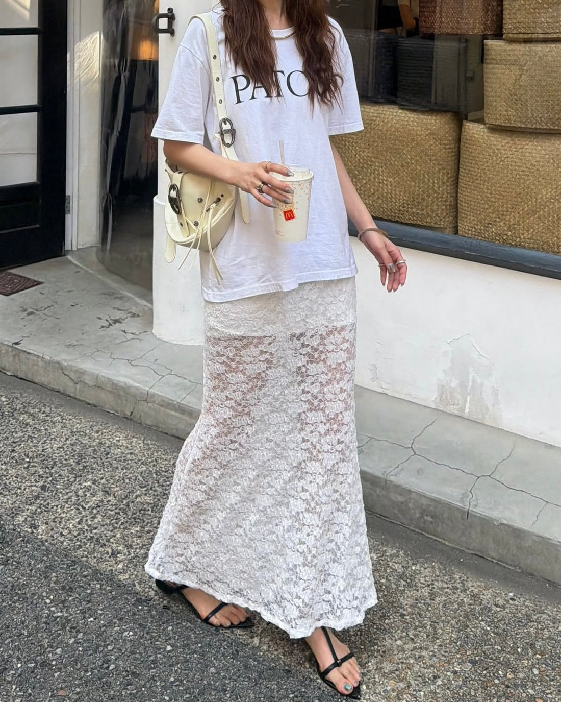 [ Influencer Recommend ]【即納】レースマーメイドスカート