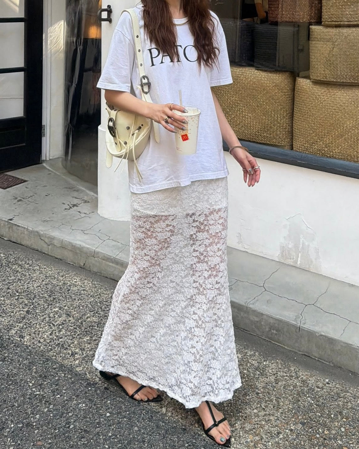 [ Influencer Recommend ]【即納】レースマーメイドスカート