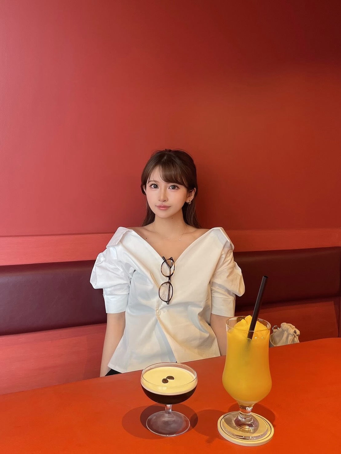 [ Influencer Recommend ]【即納】アシメオープンカラーシャツ